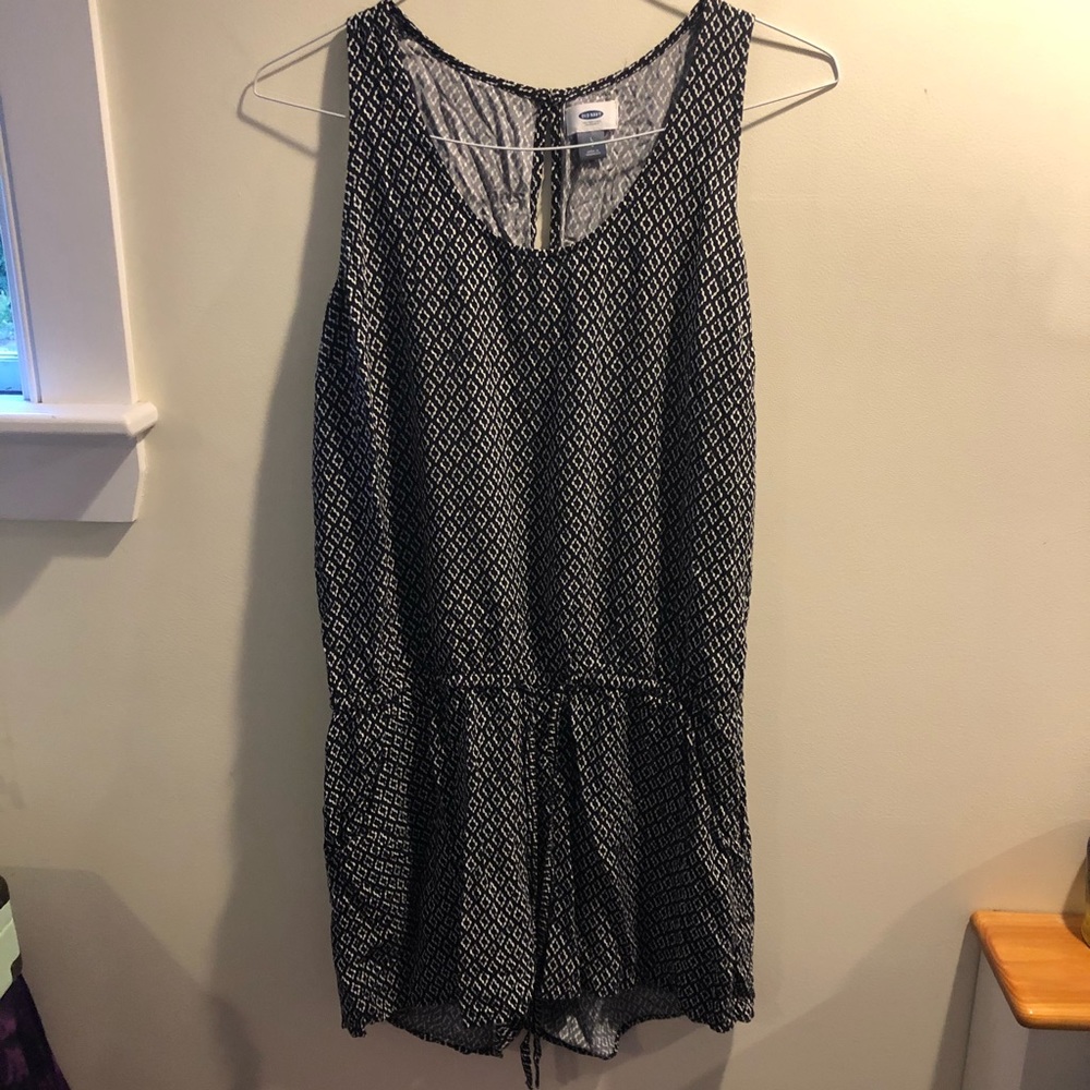 Old Navy Black and White Romper